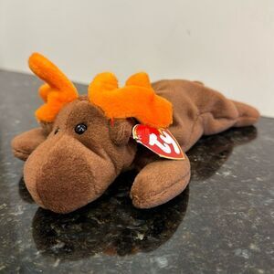 Chocolate the Moose Beanie Babies Vintage TY 1993 with Original Tags. NWT